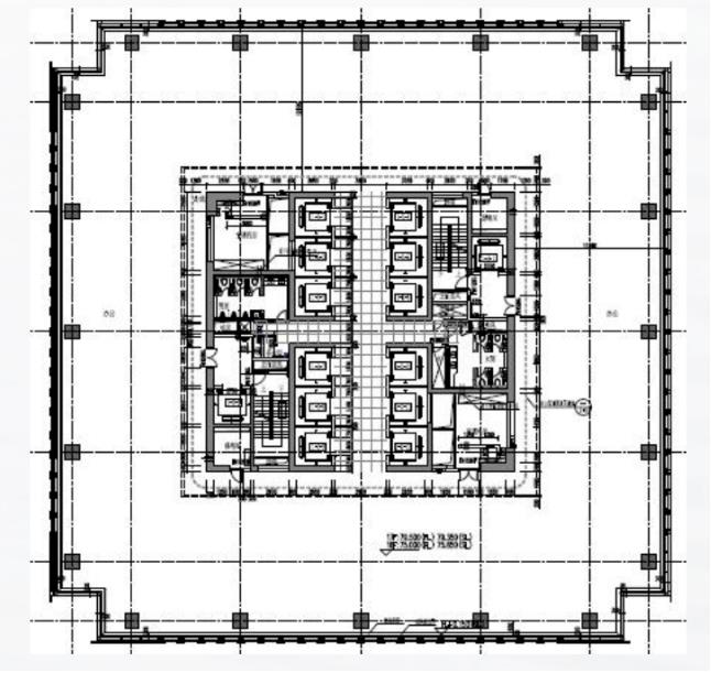前滩时代广场标准层平面布局图